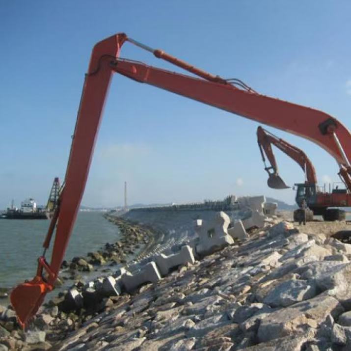 Bras à longue portée pour ZX350 : solution idéale pour le dragage de rivières et les travaux de fondation (direct usine)