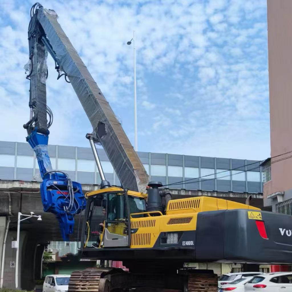 Bras de battage de pieux pour excavatrice EC480, accessoire de battage de pieux robuste